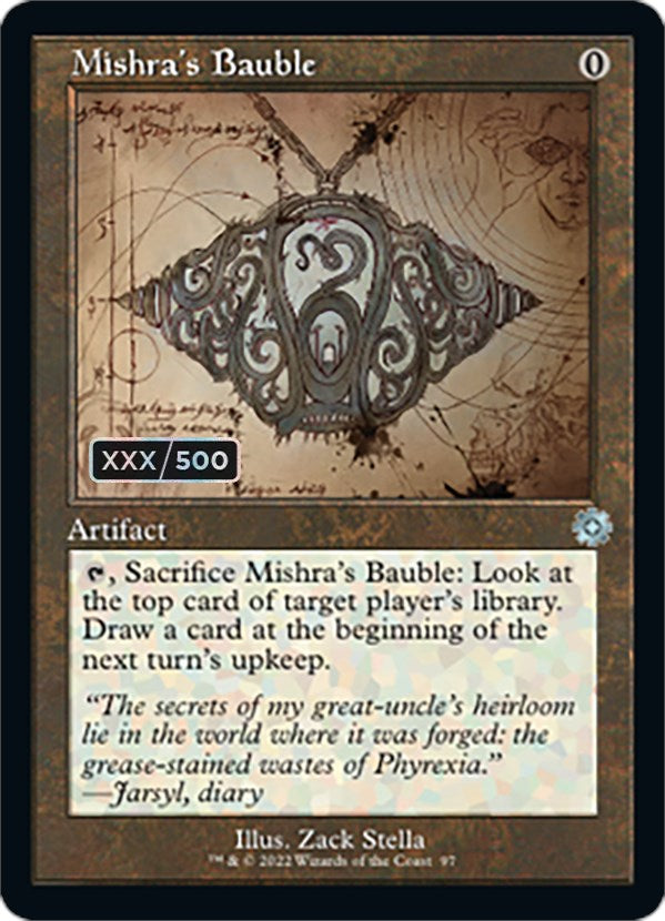 Mishra's Bauble (Retro Schematic) (Serialized) [The Brothers' War Retro Artifacts] | Gear Gaming Bentonville
