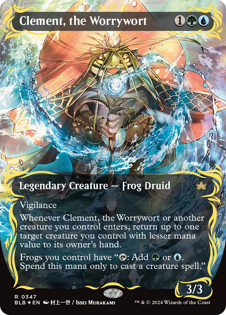 Clement, the Worrywort (Borderless) (Raised Foil) [Bloomburrow] | Gear Gaming Bentonville