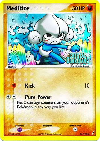 Meditite (56/100) (Stamped) [EX: Crystal Guardians] | Gear Gaming Bentonville
