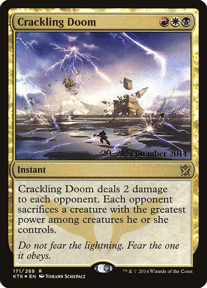 Crackling Doom [Khans of Tarkir Prerelease Promos] | Gear Gaming Bentonville