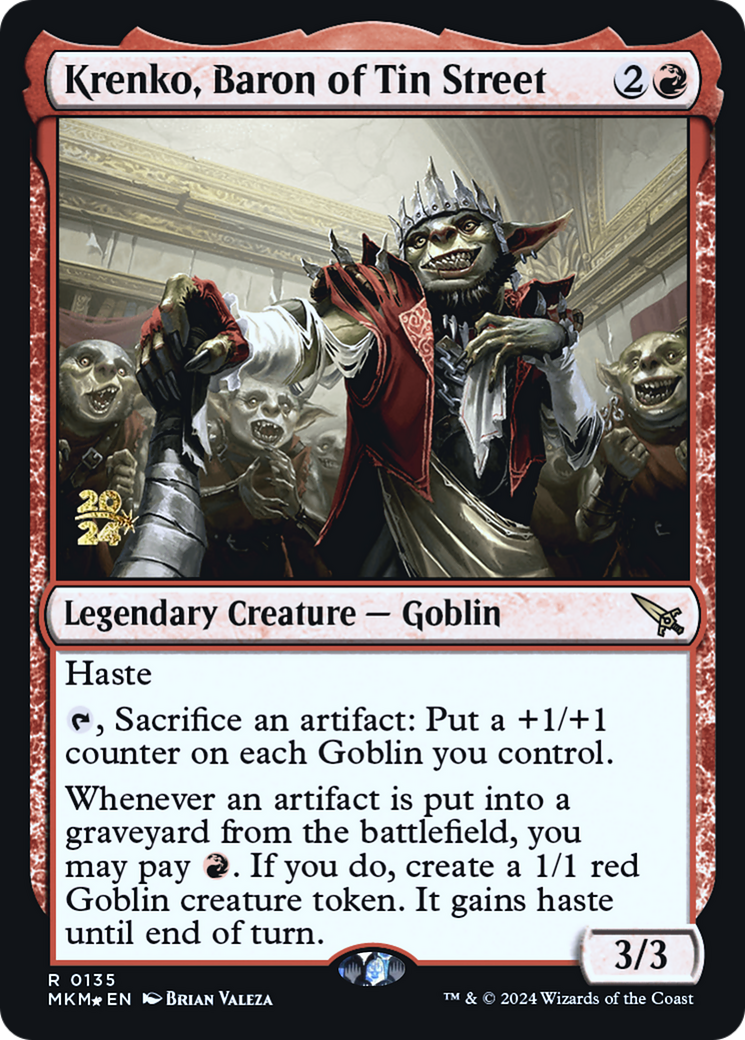 Krenko, Baron of Tin Street [Murders at Karlov Manor Prerelease Promos] | Gear Gaming Bentonville