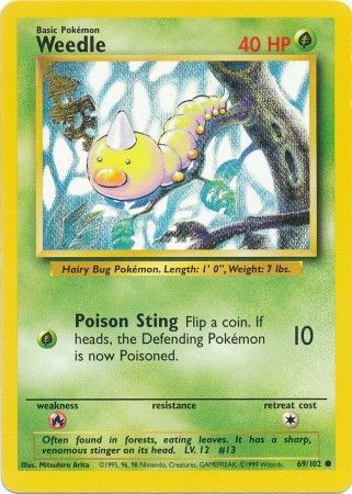 Weedle (69/102) [Base Set Unlimited] | Gear Gaming Bentonville