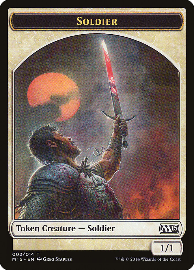 Soldier Token [Magic 2015 Tokens] | Gear Gaming Bentonville