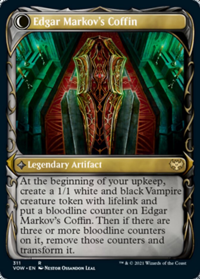 Edgar, Charmed Groom // Edgar Markov's Coffin (Showcase Fang Frame) [Innistrad: Crimson Vow] | Gear Gaming Bentonville