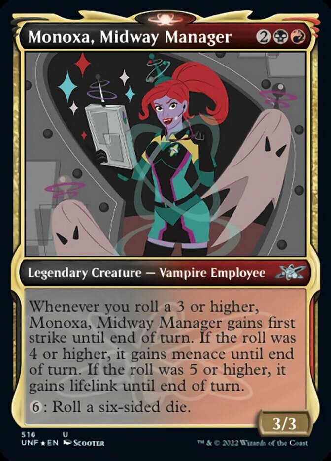 Monoxa, Midway Manager (Showcase) (Galaxy Foil) [Unfinity] | Gear Gaming Bentonville