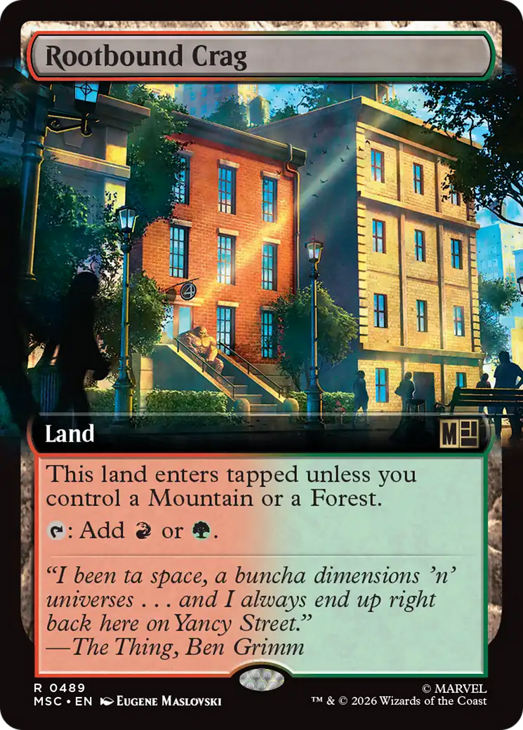 Rootbound Crag (Extended Art) [Marvel Super Heroes Commander] | Gear Gaming Bentonville
