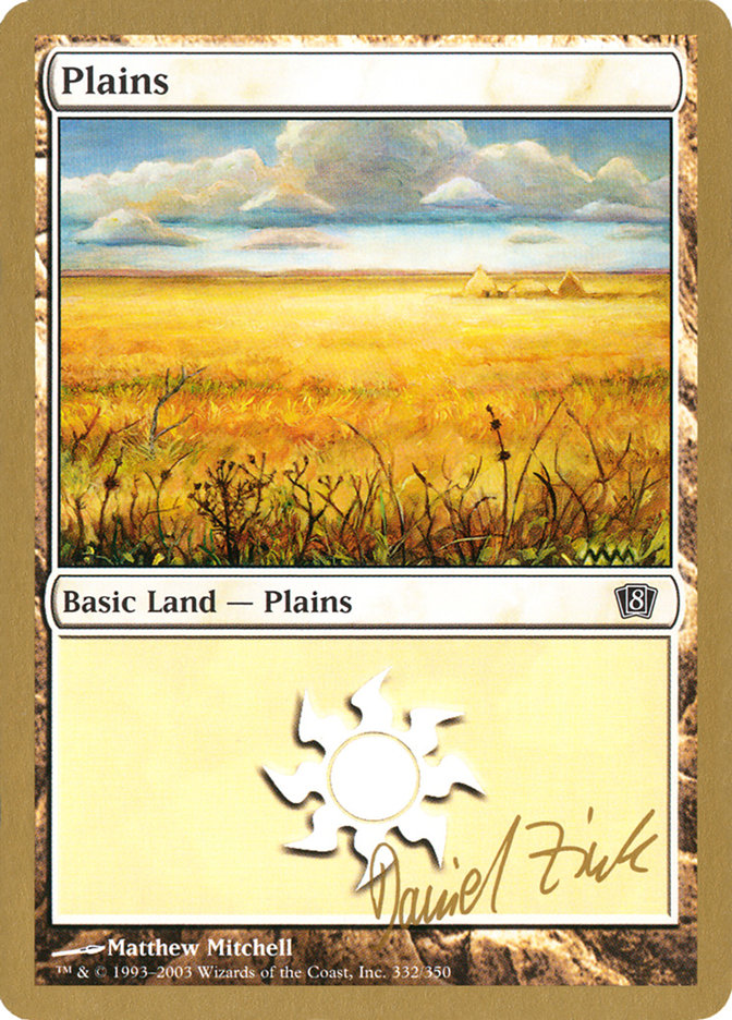 Plains (dz332) (Daniel Zink) [World Championship Decks 2003] | Gear Gaming Bentonville