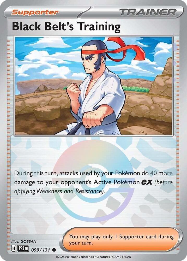 Black Belt's Training (099/131) (Poke Ball Pattern) [Scarlet & Violet: Prismatic Evolutions] | Gear Gaming Bentonville