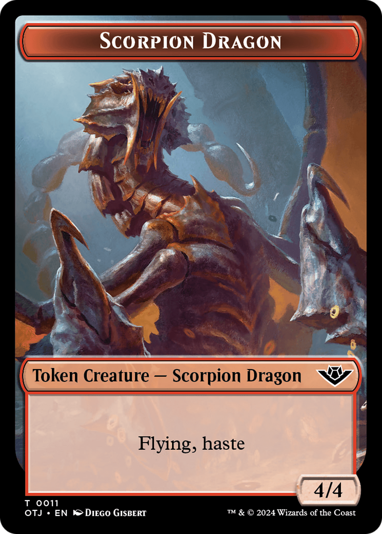 Scorpion Dragon Token [Outlaws of Thunder Junction Tokens] | Gear Gaming Bentonville