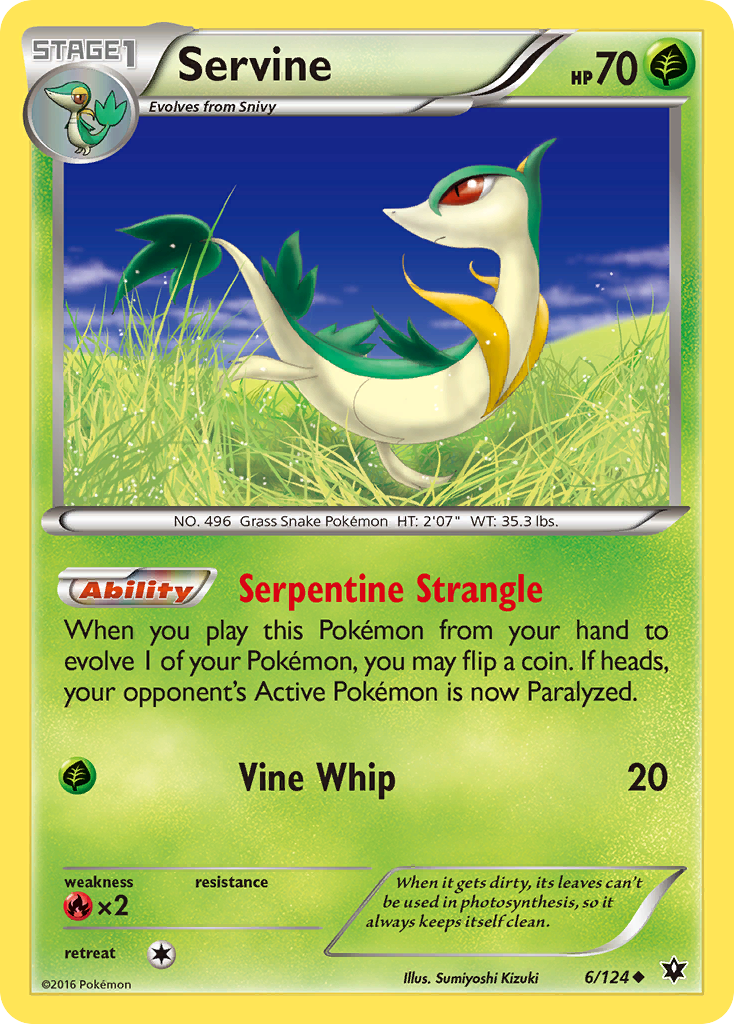 Servine (6/124) [XY: Fates Collide] | Gear Gaming Bentonville