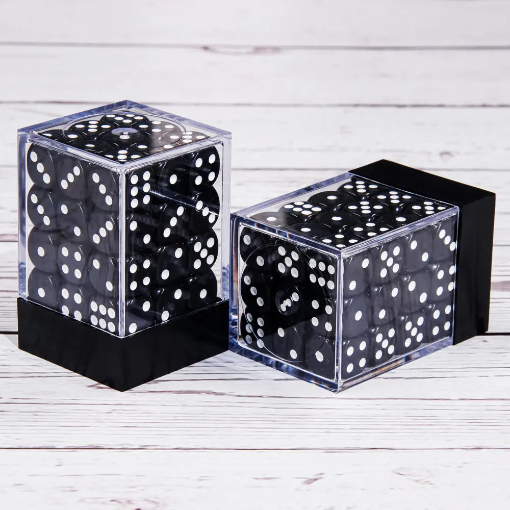 (Opaque Black) 12mm D6 block of 36 dice | Gear Gaming Bentonville