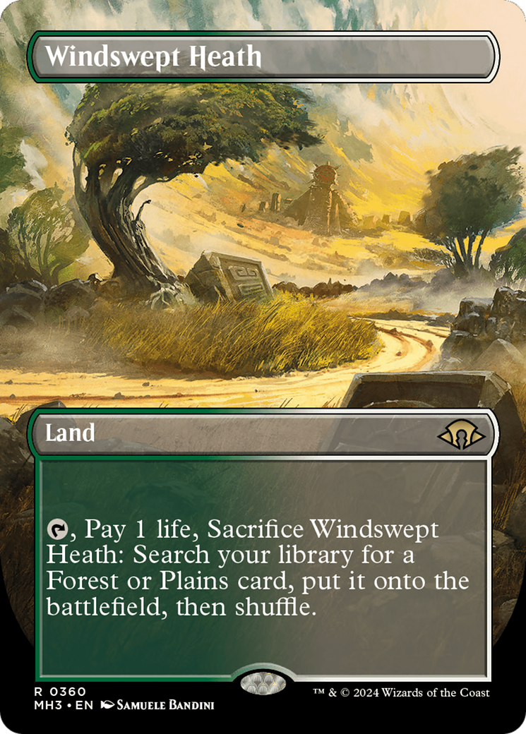 Windswept Heath (Borderless) [Modern Horizons 3] | Gear Gaming Bentonville