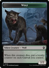 Human Soldier // Wolf (035) Double-Sided Token [Bloomburrow Commander Tokens] | Gear Gaming Bentonville