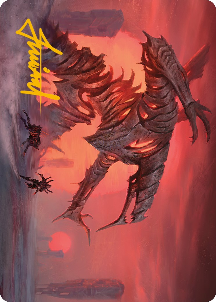 Red Sun's Zenith Art Card (Gold-Stamped Signature) [Phyrexia: All Will Be One Art Series] | Gear Gaming Bentonville