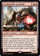 Combustible Gearhulk [Duskmourn: House of Horror Commander] | Gear Gaming Bentonville