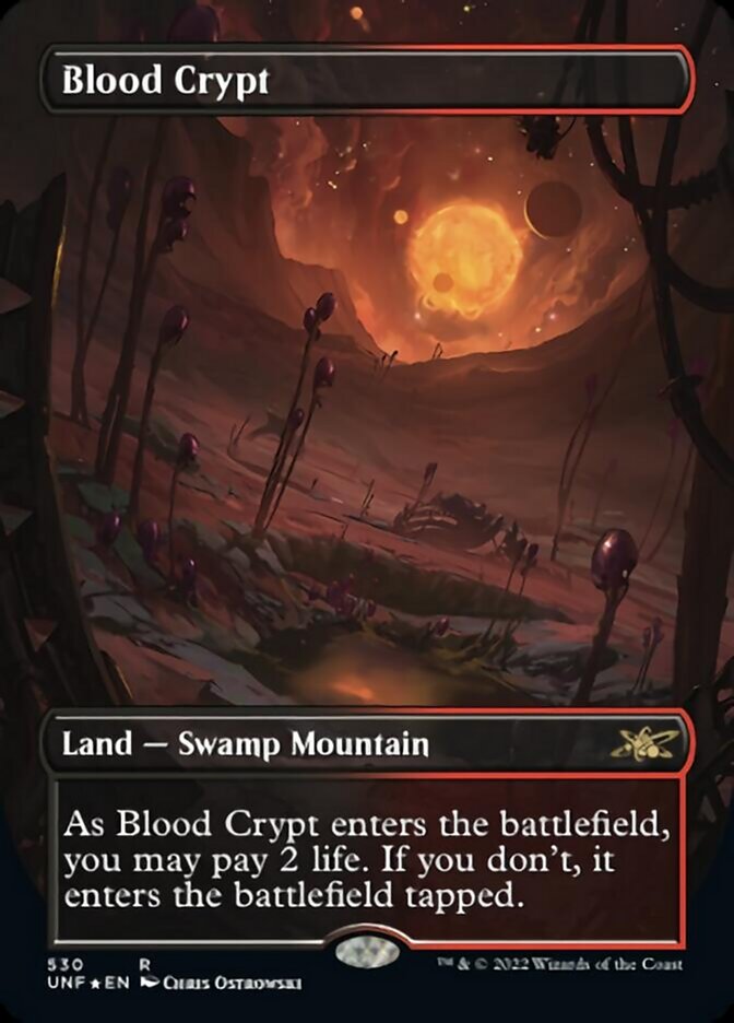 Blood Crypt (Borderless) (Galaxy Foil) [Unfinity] | Gear Gaming Bentonville