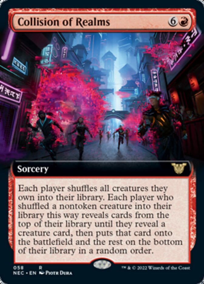 Collision of Realms (Extended Art) [Kamigawa: Neon Dynasty Commander] | Gear Gaming Bentonville