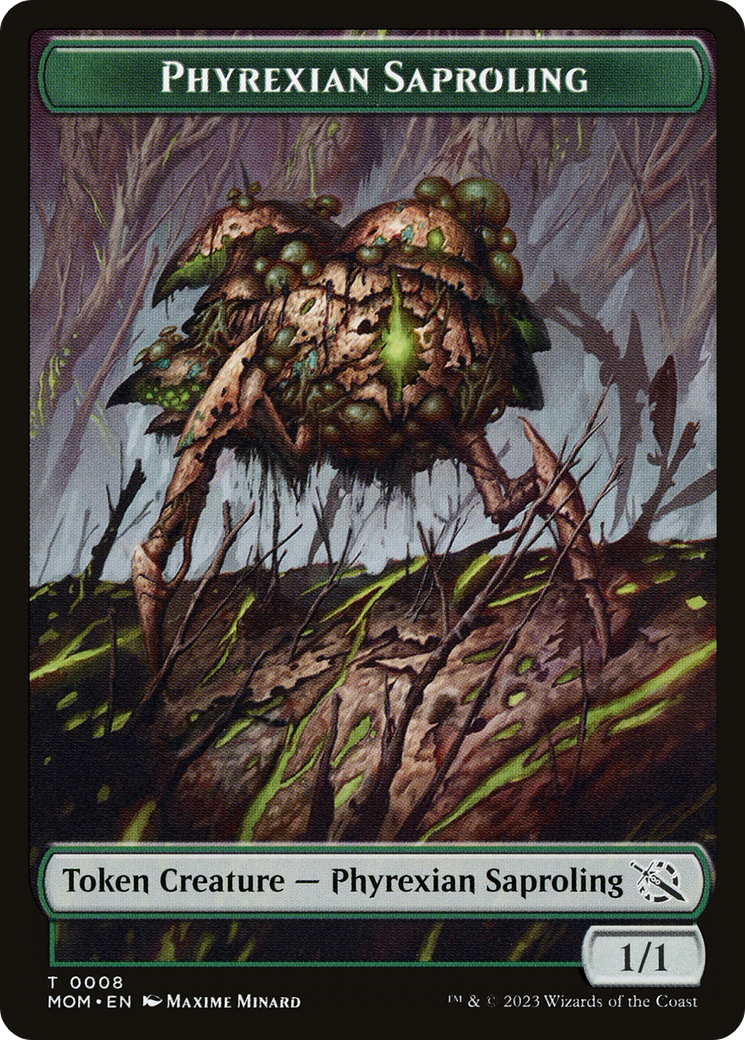 Treasure (20) // Phyrexian Saproling Double-Sided Token [March of the Machine Tokens] | Gear Gaming Bentonville