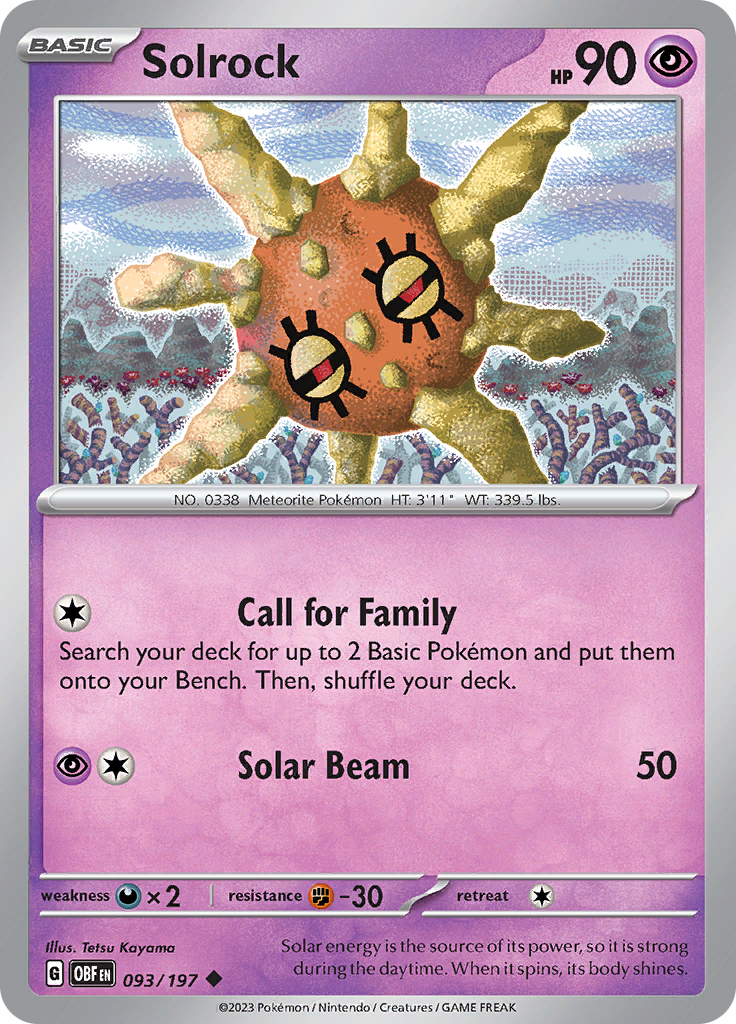 Solrock (093/197) [Scarlet & Violet: Obsidian Flames] | Gear Gaming Bentonville