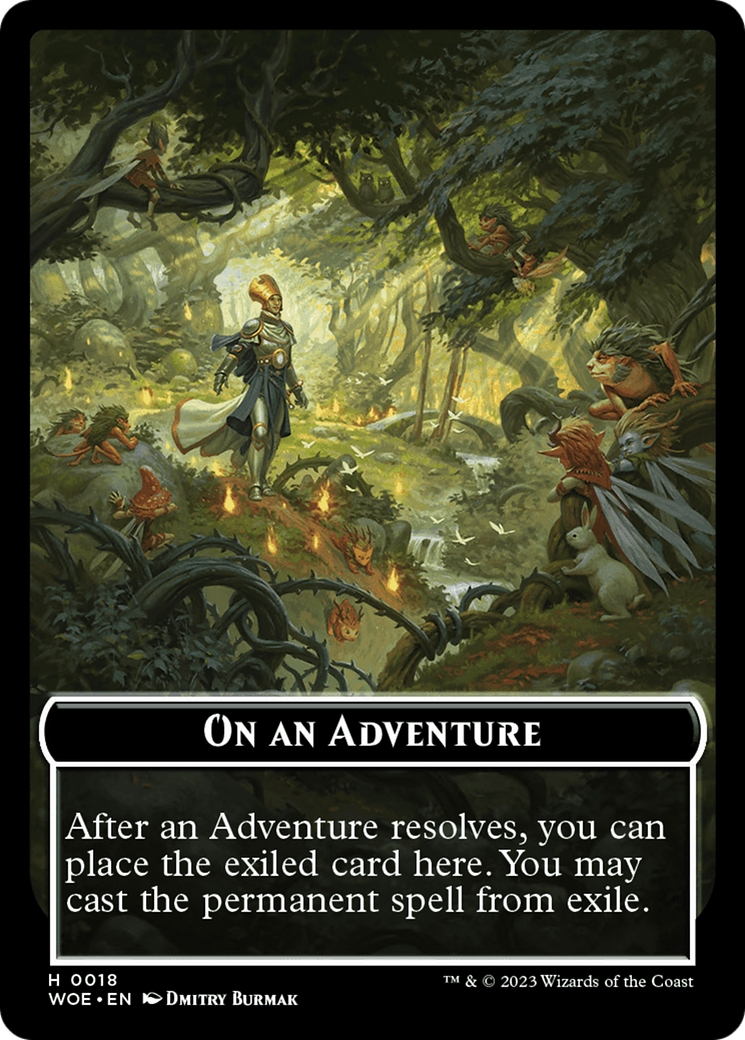 On an Adventure Emblem [Wilds of Eldraine Tokens] | Gear Gaming Bentonville