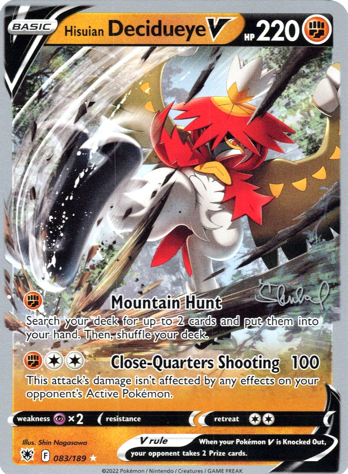 Hisuian Decidueye V (083/189) (ADP - Ondrej Skubal) [World Championships 2022] | Gear Gaming Bentonville