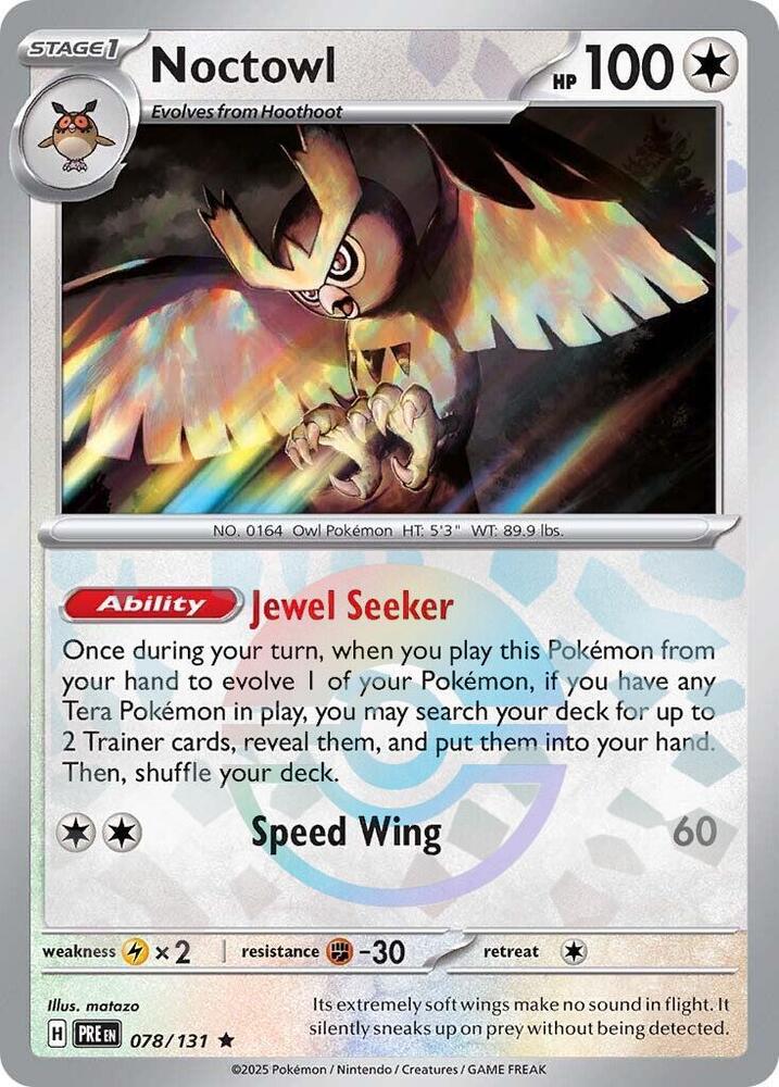 Noctowl (078/131) (Poke Ball Pattern) [Scarlet & Violet: Prismatic Evolutions] | Gear Gaming Bentonville