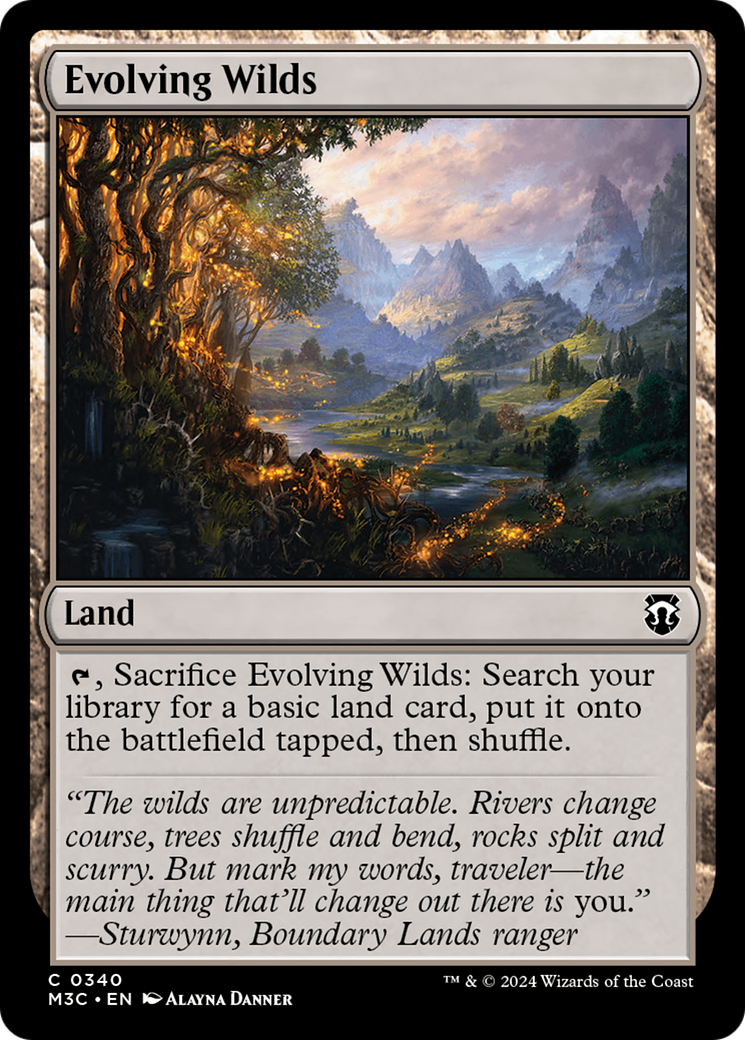 Evolving Wilds (Ripple Foil) [Modern Horizons 3 Commander] | Gear Gaming Bentonville