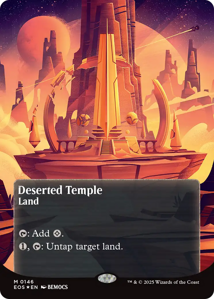 Deserted Temple (0146) (Borderless) (Galaxy Foil) [Edge of Eternities: Stellar Sights] | Gear Gaming Bentonville