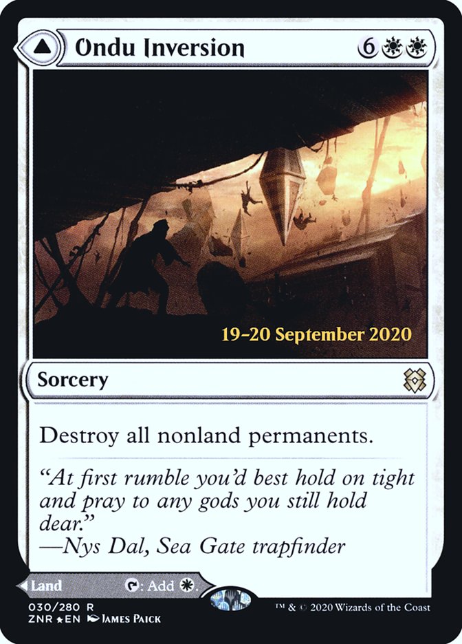 Ondu Inversion // Ondu Skyruins [Zendikar Rising Prerelease Promos] | Gear Gaming Bentonville