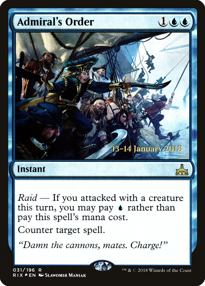 Admiral's Order [Rivals of Ixalan Prerelease Promos] | Gear Gaming Bentonville