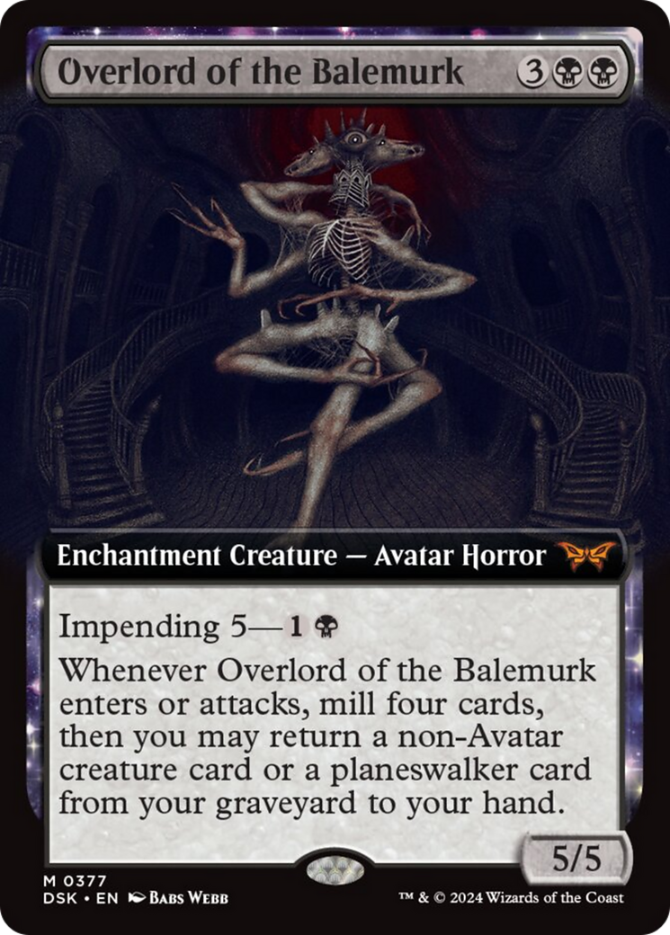 Overlord of the Balemurk (Extended Art) [Duskmourn: House of Horror] | Gear Gaming Bentonville