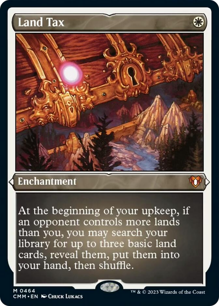 Land Tax (Foil Etched) [Commander Masters] | Gear Gaming Bentonville