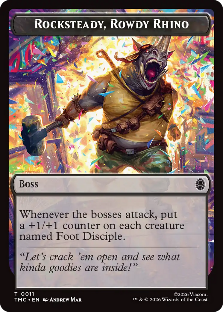 Rocksteady, Rowdy Rhino [Teenage Mutant Ninja Turtles Commander Tokens] | Gear Gaming Bentonville