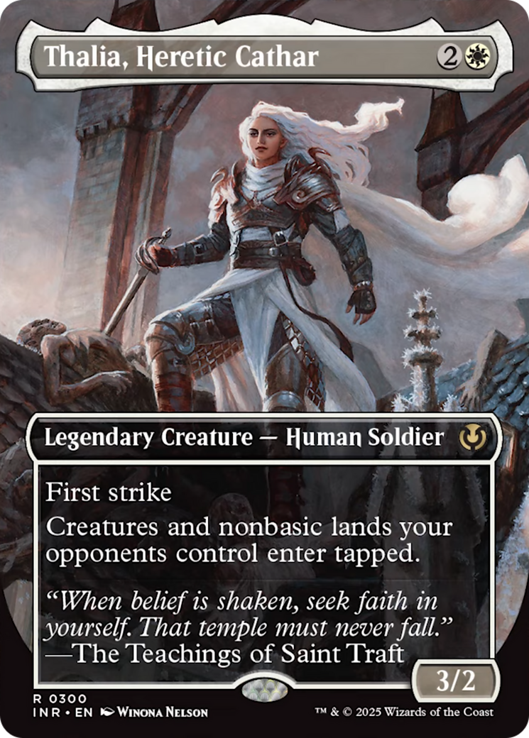 Thalia, Heretic Cathar (borderless) [Innistrad Remastered] | Gear Gaming Bentonville