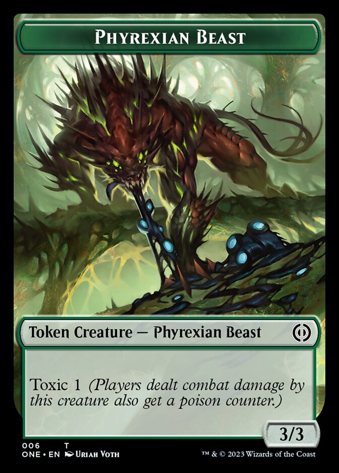 Rebel // Phyrexian Beast Double-Sided Token [Phyrexia: All Will Be One Tokens] | Gear Gaming Bentonville