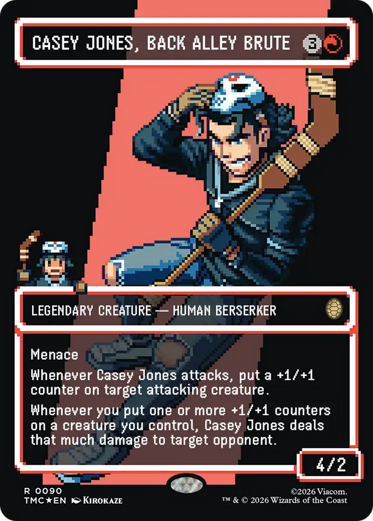 Casey Jones, Back Alley Brute (Borderless) (Surge Foil) [Teenage Mutant Ninja Turtles Commander] | Gear Gaming Bentonville