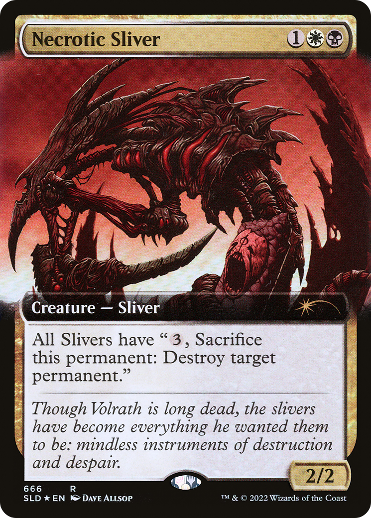 Necrotic Sliver (Extended Art) [Secret Lair Drop Promos] | Gear Gaming Bentonville