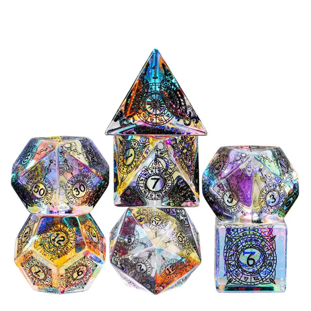 Rainbow Crystal Gemstone Dice Set | Gear Gaming Bentonville