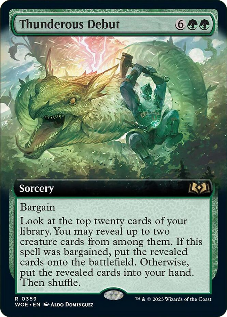 Thunderous Debut (Extended Art) [Wilds of Eldraine] | Gear Gaming Bentonville