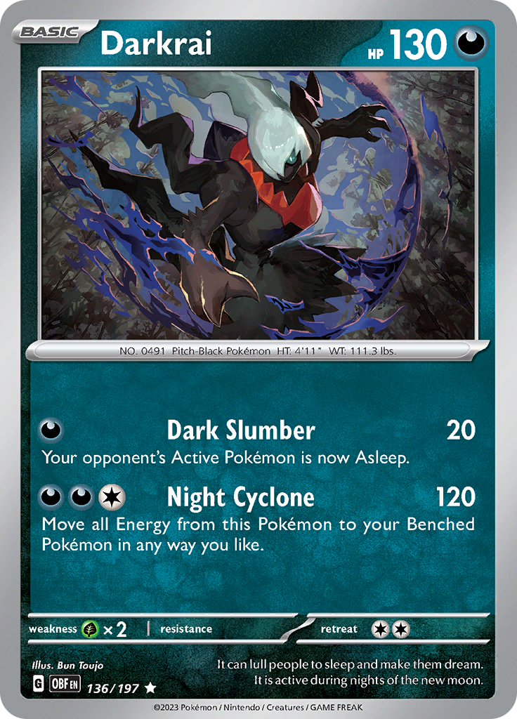 Darkrai (136/197) [Scarlet & Violet: Obsidian Flames] | Gear Gaming Bentonville