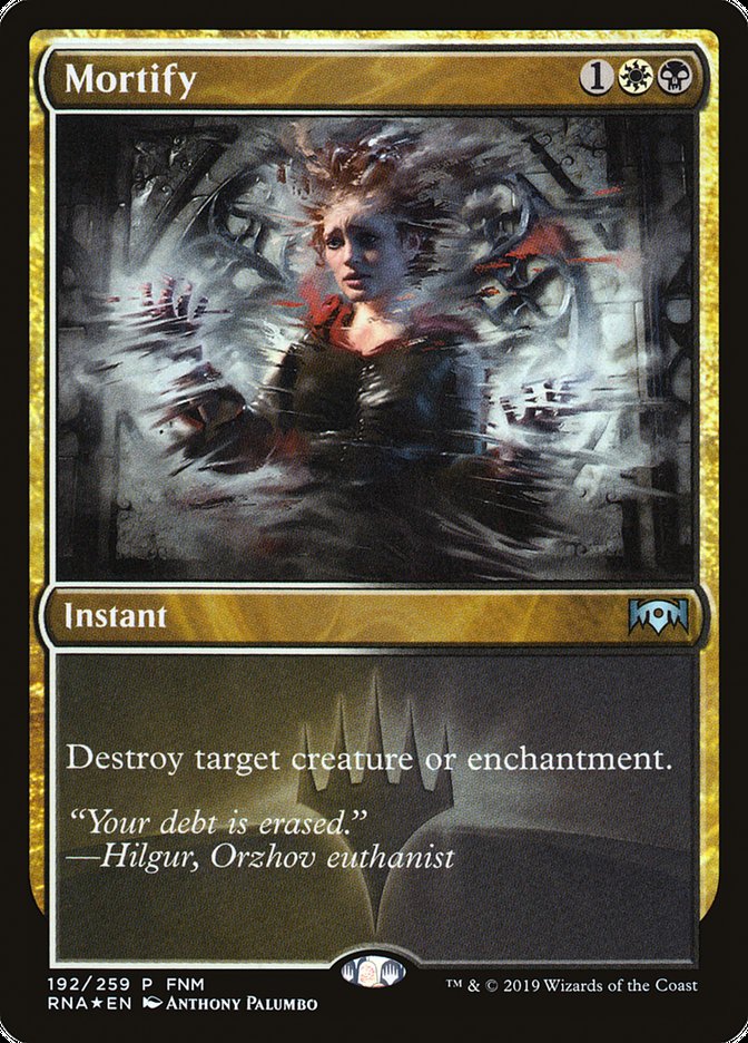 Mortify (FNM) [Ravnica Allegiance Promos] | Gear Gaming Bentonville