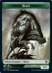 Beast (010) // Fish Double-Sided Token [Commander 2021 Tokens] | Gear Gaming Bentonville