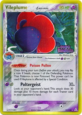 Vileplume (17/110) (Delta Species) (Stamped) [EX: Holon Phantoms] | Gear Gaming Bentonville