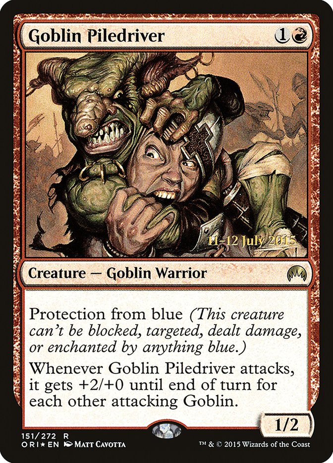 Goblin Piledriver [Magic Origins Prerelease Promos] | Gear Gaming Bentonville