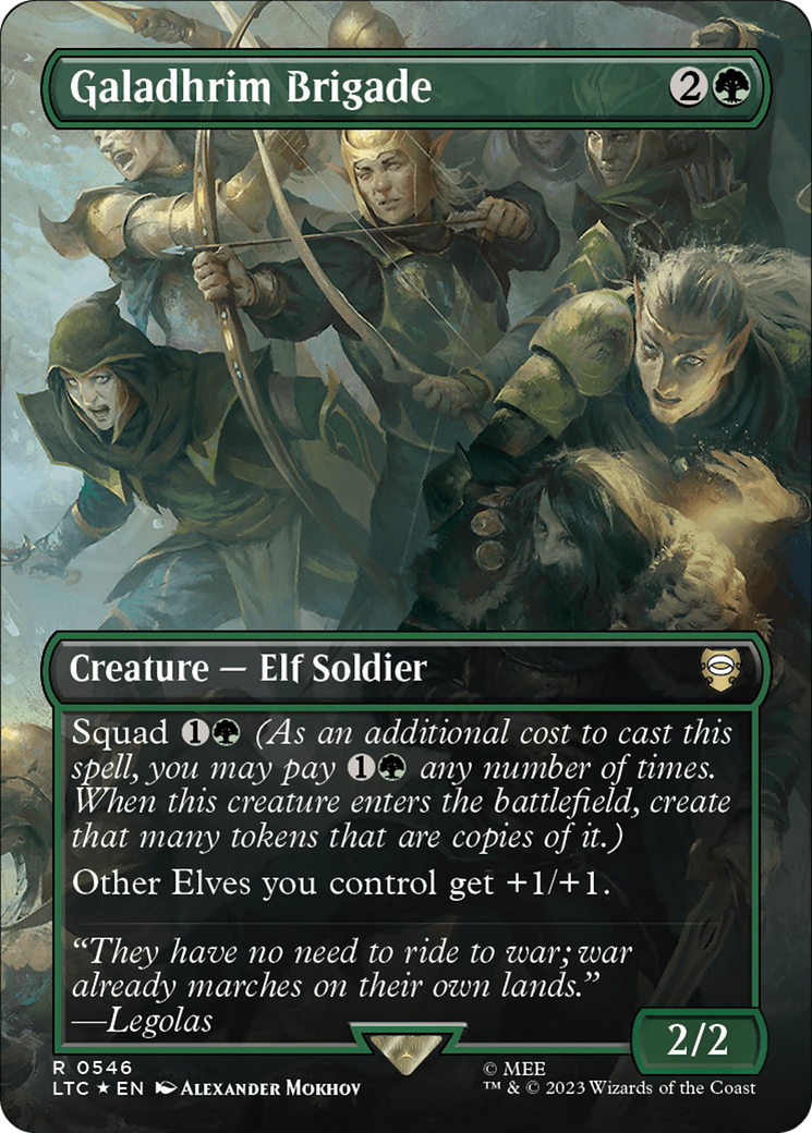 Galadhrim Brigade (Borderless) (Surge Foil) [The Lord of the Rings: Tales of Middle-Earth Commander] | Gear Gaming Bentonville