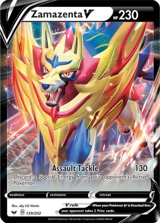 Zamazenta V (139/202) (Jumbo Card) [Sword & Shield: Base Set] | Gear Gaming Bentonville