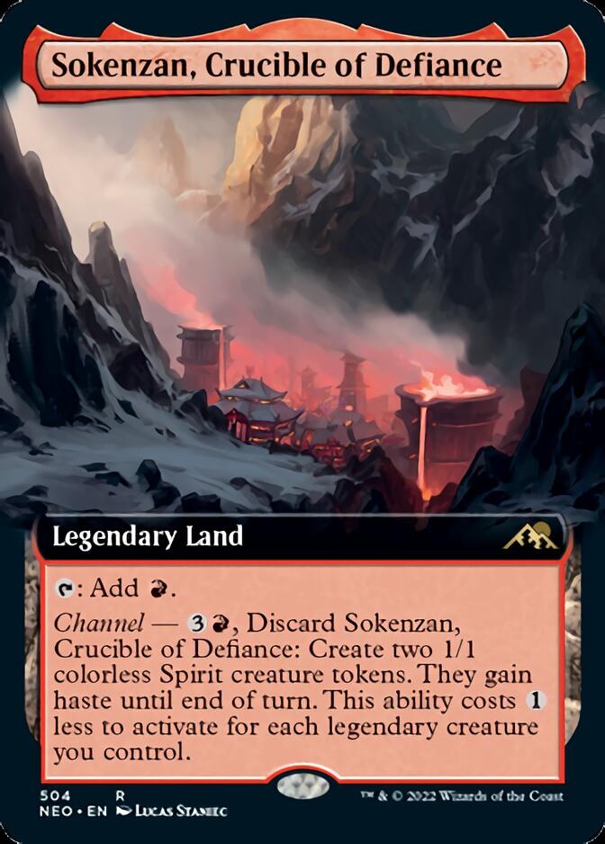 Sokenzan, Crucible of Defiance (Extended Art) [Kamigawa: Neon Dynasty] | Gear Gaming Bentonville