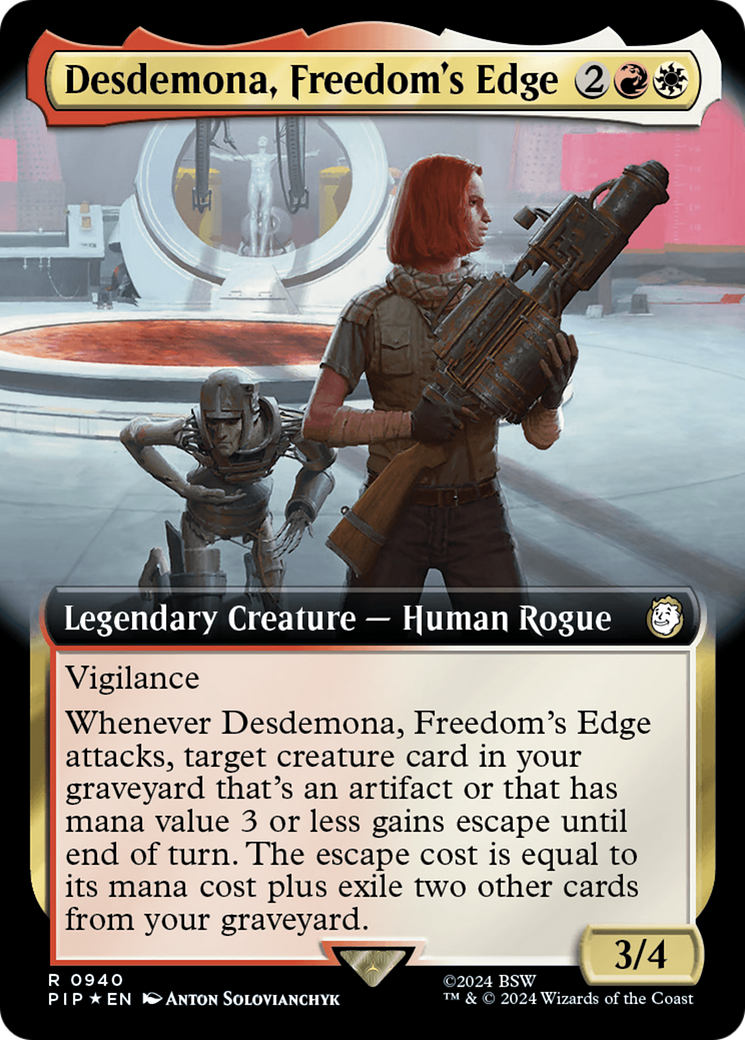 Desdemona, Freedom's Edge (Extended Art) (Surge Foil) [Fallout] | Gear Gaming Bentonville