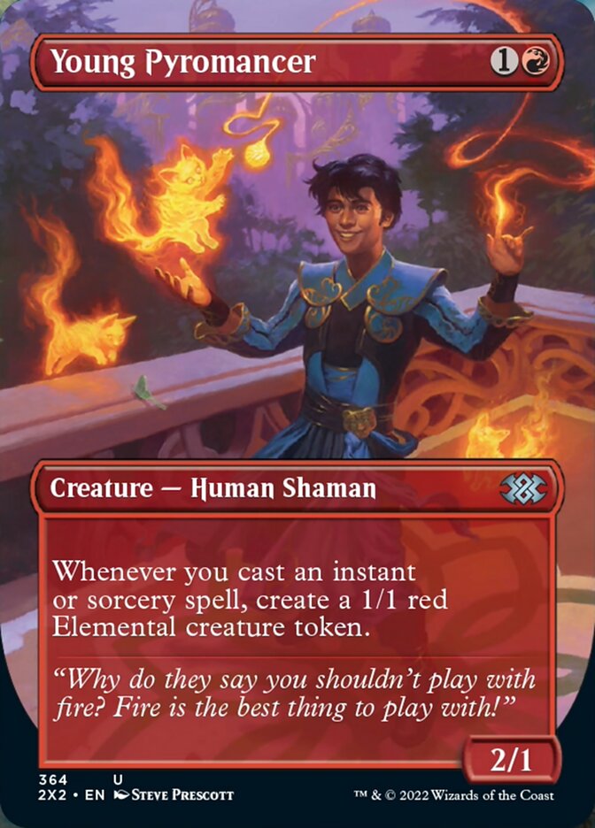 Young Pyromancer (Borderless Alternate Art) [Double Masters 2022] | Gear Gaming Bentonville