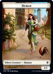 Human // Food (18) Double-Sided Token [Throne of Eldraine Tokens] | Gear Gaming Bentonville